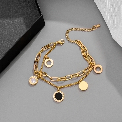 Bracelet Gold Roman Double-Layer Chain