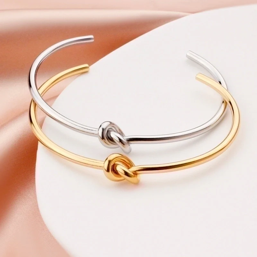 Simple Style C Shape Steel Bracelet