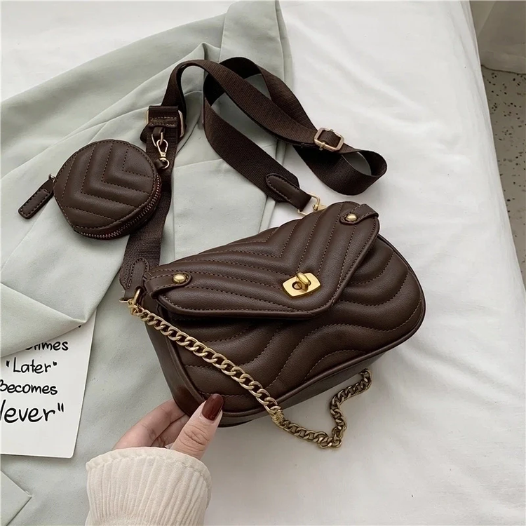 Buckle crossbody shoulder bag