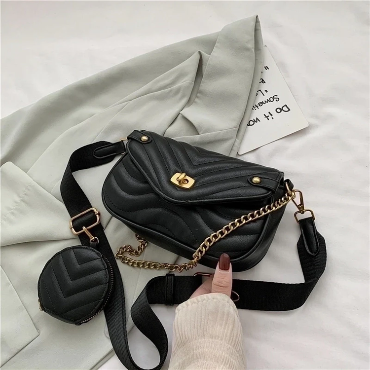 Buckle crossbody shoulder bag